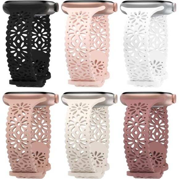 6 Pack Boho Lace Apple Watch Bands - Picture 1 of 6